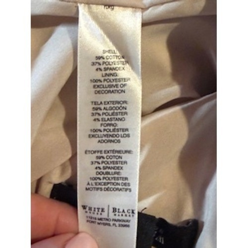 Quiet Luxury Ivory Jacquard Pencil Skirt Size 8 NWT - Picture 5 of 6